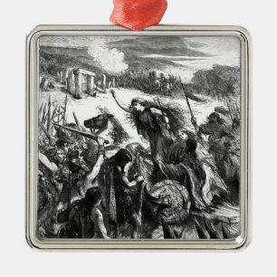 Adorno Metálico Boadicea que incita el Iceni contra los romanos