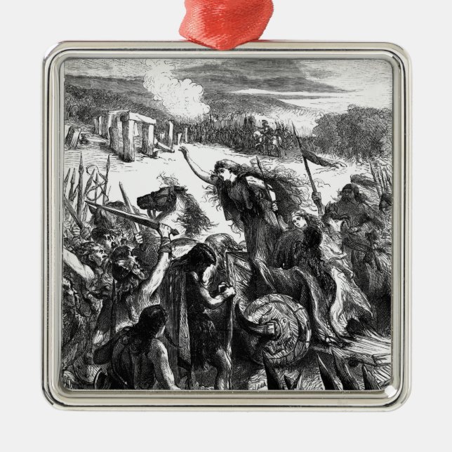 Adorno Metálico Boadicea que incita el Iceni contra los romanos (Frente)