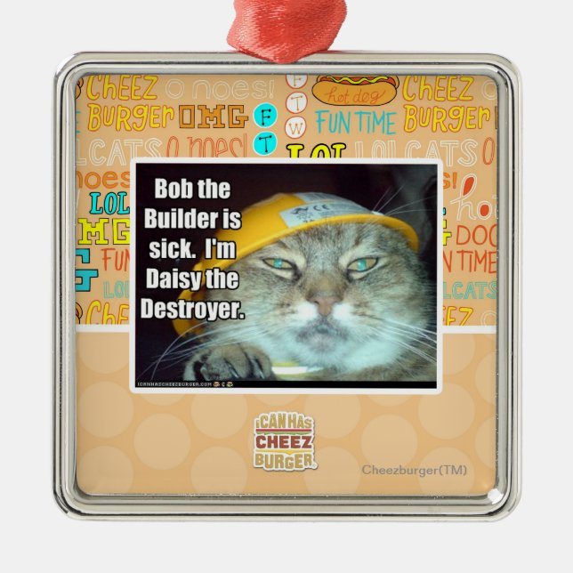 Adorno Metálico Bob el constructor está enfermo (Frente)