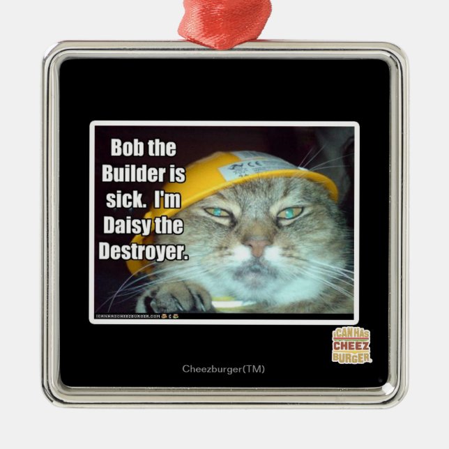 Adorno Metálico Bob el constructor está enfermo (Frente)