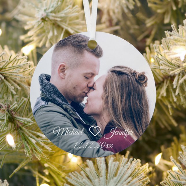 Adorno Metálico boda elegante de caligrafía clásica (in situ)