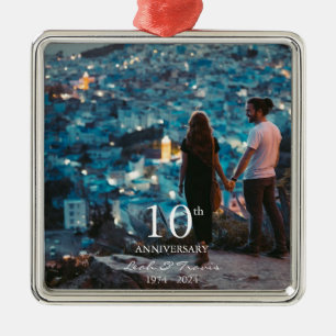 Adorno Metálico Boda fotográfico personalizado de aniversario moda