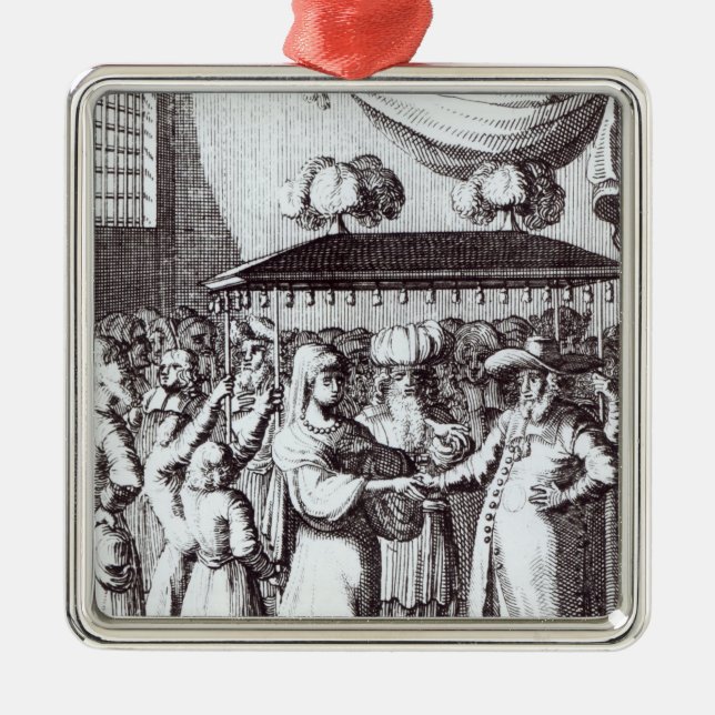 Adorno Metálico Boda judía (Frente)