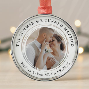 Adorno Metálico Boda Photo Keepsake
