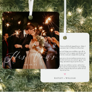 Adorno Metálico Boda Su Voto Keepsake