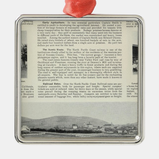 Adorno Metálico Bodega, California (Frente)