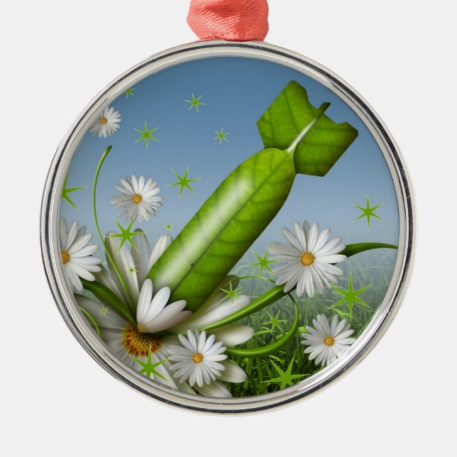 Adorno Metálico Bomba de flores (Frente)