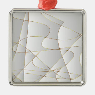 Adorno Metálico Bonitas líneas de oro