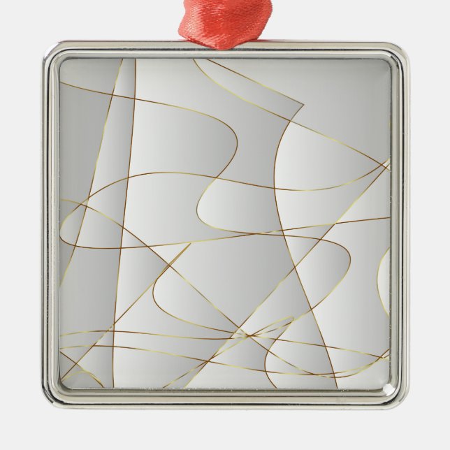 Adorno Metálico Bonitas líneas de oro (Frente)
