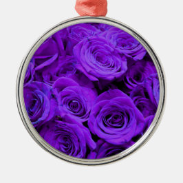 Adorno Metálico Bonito de rosas violeta romántico