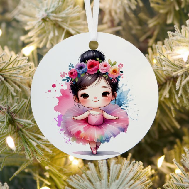 Adorno Metálico Bonito Pequeña Ballerina Navidades personalizados (in situ)