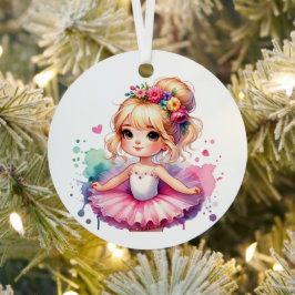 Adorno Metálico Bonito Pequeña Ballerina Navidades personalizados