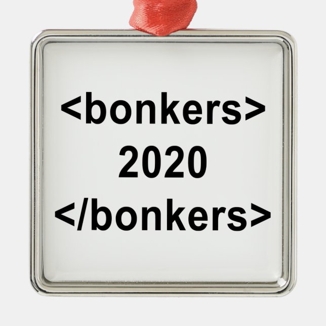 Adorno Metálico Bonkers de 2020 (Frente)