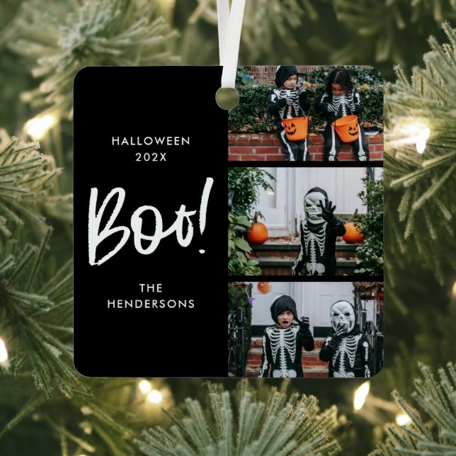 Adorno Metálico Boo Halloween Tree 3 Photo (in situ)