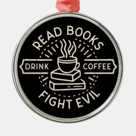 Adorno Metálico Bookish cita estética académica oscura