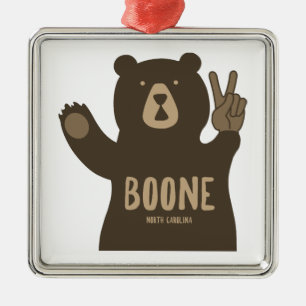 Adorno Metálico Boone Carolina del Norte Oso de la Paz