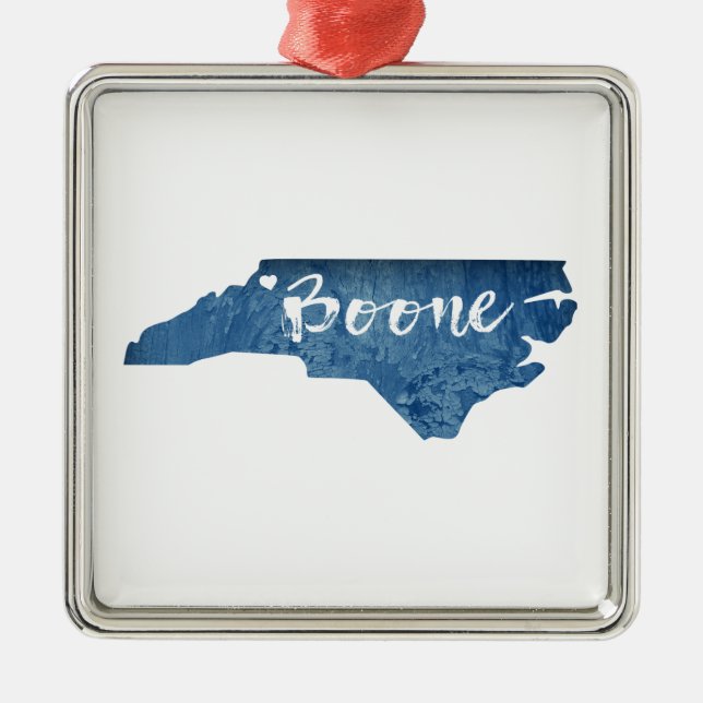 Adorno Metálico Boone North Carolina Wood Grain (Frente)