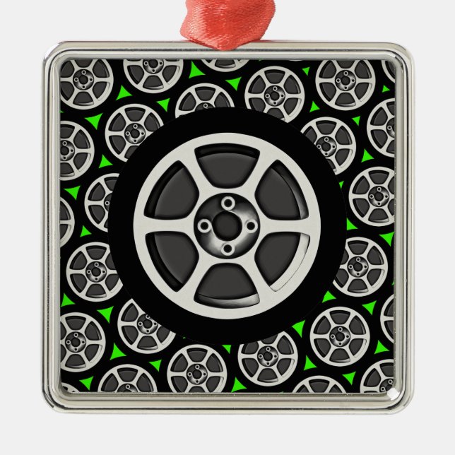 Adorno Metálico Borde y neumático del coche (Frente)