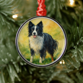 Adorno Metálico Border Collie