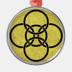 Adorno Metálico Borromeo Cross Rings