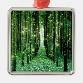Adorno Metálico Bosque Mágico Verde Misterio