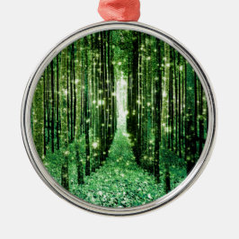 Adorno Metálico Bosque Mágico Verde Misterio