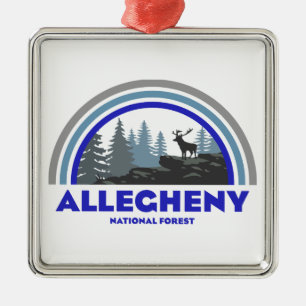Adorno Metálico Bosque Nacional Allegheny Ciervo Arcoíris