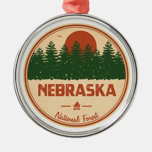 Adorno Metálico Bosque nacional de Nebraska (Frente)