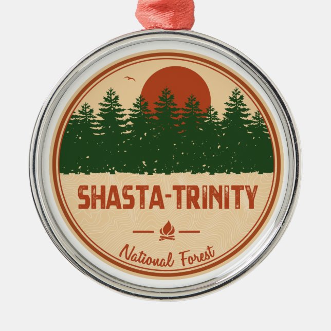 Adorno Metálico Bosque nacional de Shasta-Trinity (Frente)