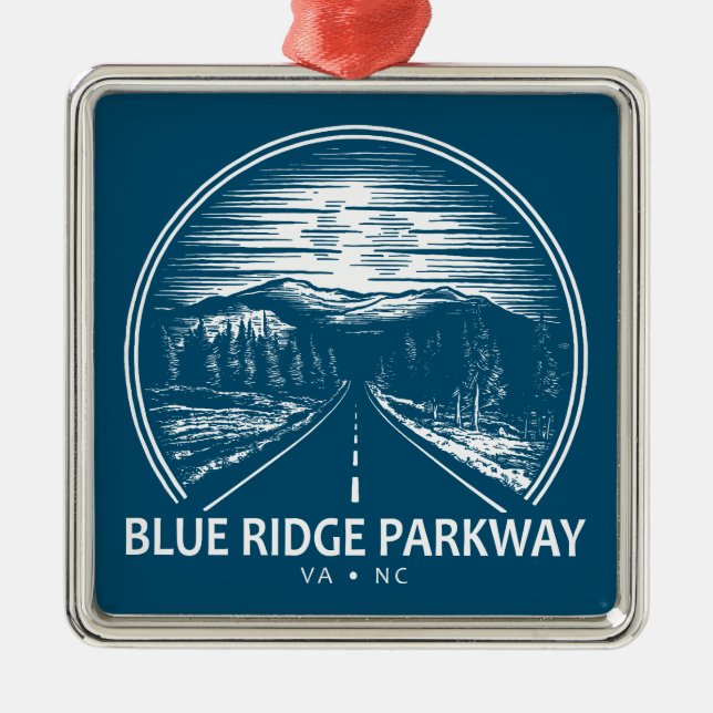 Adorno Metálico Bosque Parkway de Blue Ridge (Frente)