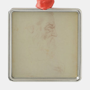 Adorno Metálico Bosquejo de un principal masculino y de dos