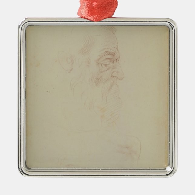 Adorno Metálico Bosquejo de un principal masculino y de dos (Frente)