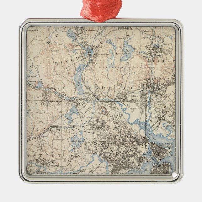 Adorno Metálico Boston, Massachusetts (Frente)