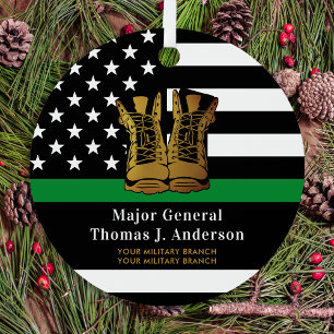 Adorno Metálico Botas Militares Personalizadas Thin Green Line Ejé
