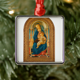 Adorno Metálico Botticelli (1445-1510) Madonna & Child Enthroned