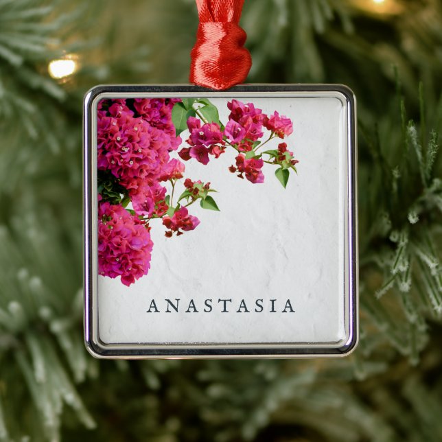 Adorno Metálico Bougainvillea Floral Mediterráneo Isla Griega (Árbol)