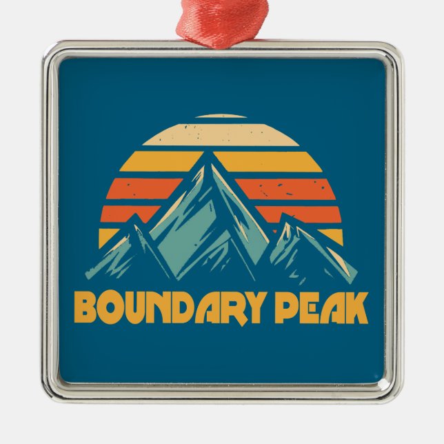 Adorno Metálico Boundary Peak Nevada Retro Turquoise (Frente)
