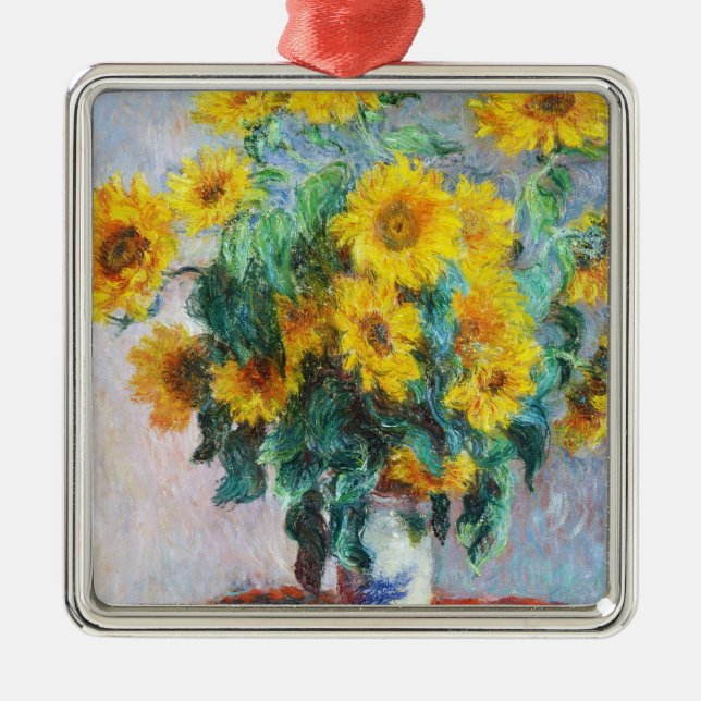 Adorno Metálico Bouquet de girasoles, Claude Monet, 1880 (Frente)