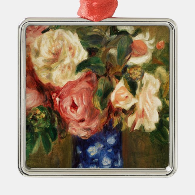 Adorno Metálico Bouquet de Rosas por Renoir Impresionist Painting (Frente)