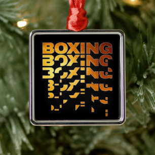 Adorno Metálico Boxeador de Boxeo Arte de Palabra Gráfico