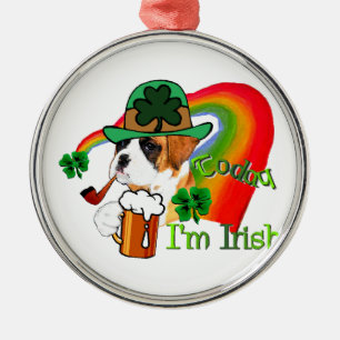 Adorno Metálico Boxer Dog St Patrick's Day
