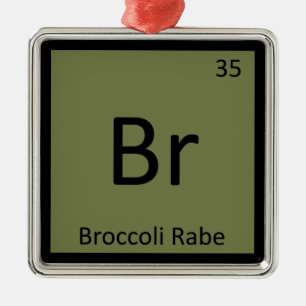 Adorno Metálico Br - Brócoli Rabe Símbolo de Química Vegetal
