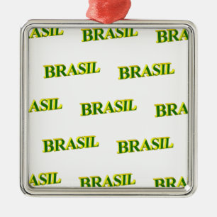 Adorno Metálico Brasil 3D