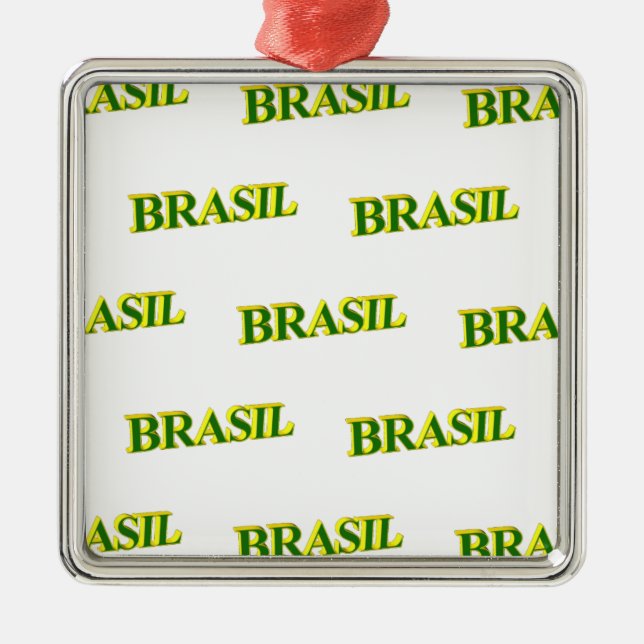 Adorno Metálico Brasil 3D (Frente)