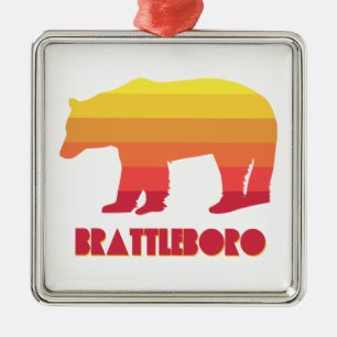 Adorno Metálico Brattleboro Vermont Rainbow Bear