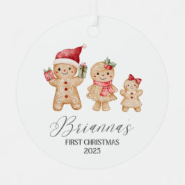 Adorno Metálico Brianna Primera Navidad Personalizada del Bebé