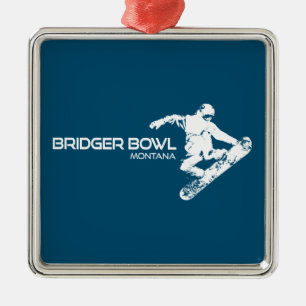Adorno Metálico Bridger Bowl Montana Snowboard