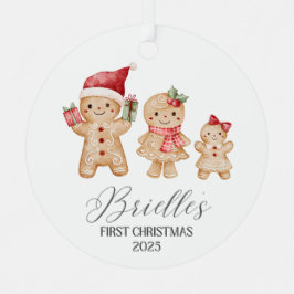 Adorno Metálico Brielle Primera Navidad Personalizada del Bebé