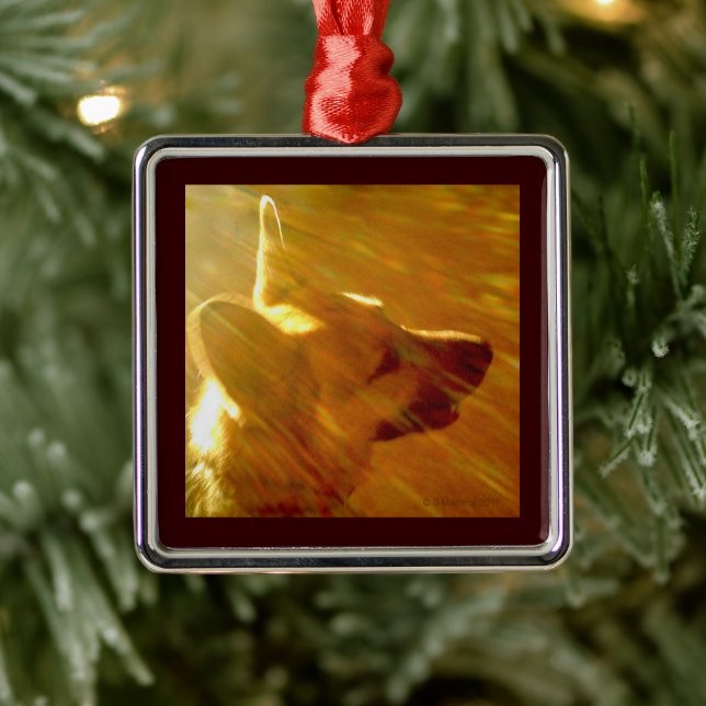 Adorno Metálico Brilla Sobre Mi Heaven Pastor Alemán (Árbol)