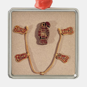 Adorno Metálico broche Eagle-formada y un collar